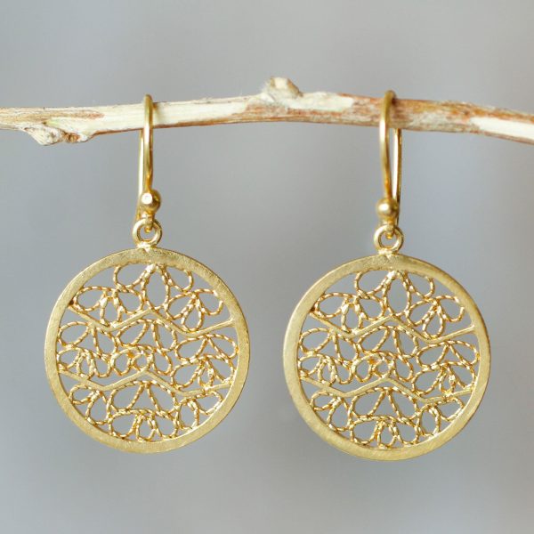 Natural Energy Gold-Plated Silver Dangle Earrings Sale