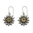 Star Citrine & Silver Dangle Earrings Fashion