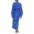 Bamboo Blue Rayon Batik Robe Online Sale