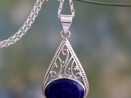 Royal Grandeur Lapis Lazuli & Silver Pendant Necklace Supply