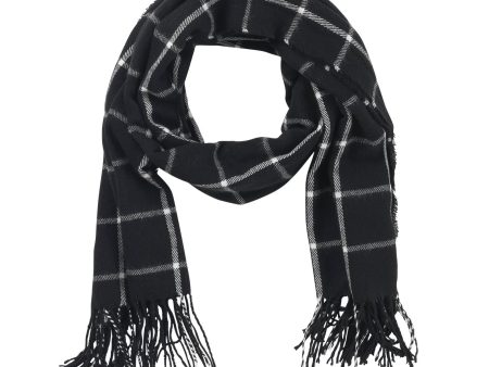 Black Plaid Adaline Scarf Cheap