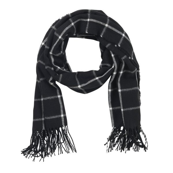 Black Plaid Adaline Scarf Cheap