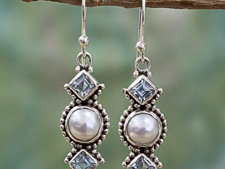 Marine Allure Gemstone & Pearl Earrings For Discount