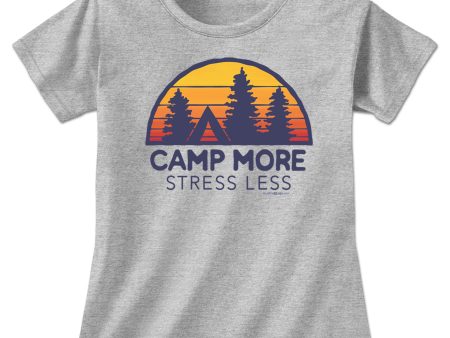 Camp More Stress Less Ladies Tee Fashion