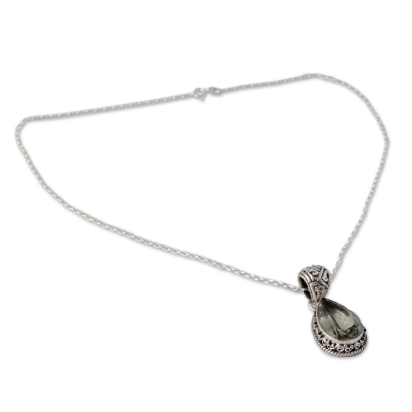 Verdant Mist Sterling Silver Pendant Necklace Online now