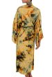 Golden Firebirds Yellow Women s Batik Robe Fashion