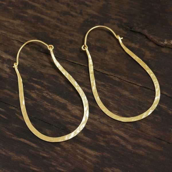 Mystic Loops 22k Gold Plated Sterling Silver Hoop Earrings from India Online Sale