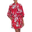 Holy Jasmine Red and White Floral Robe on Sale