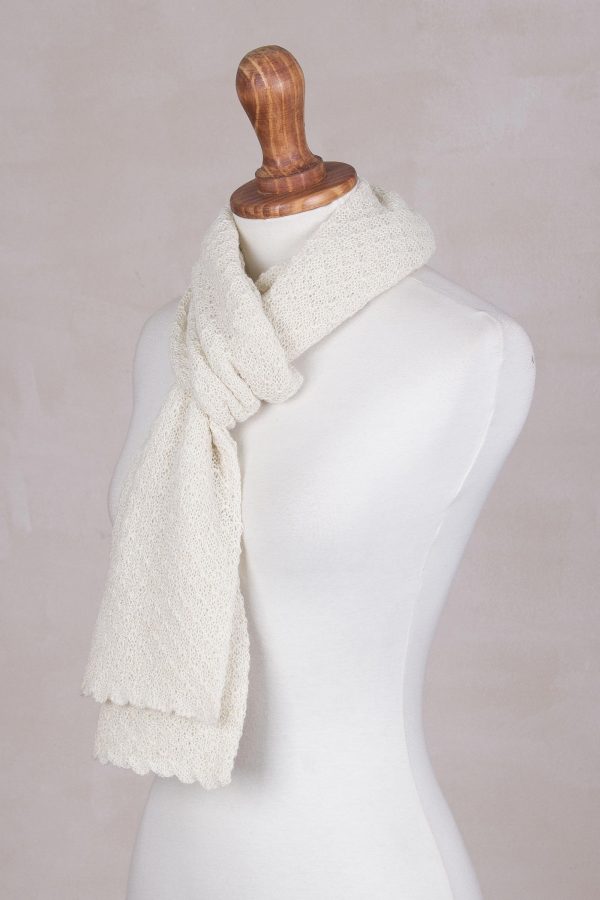 Solid Style in Eggshell Alpaca Scarf Discount