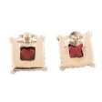 Picture Perfect in Red Checkerboard Faceted Garnet Sterling Silver Stud Earrings Online Hot Sale