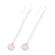 Morning Drops 4-Carat Rose Quartz Dangle Earrings from India Sale