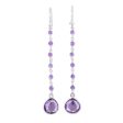 Morning Drops 8-Carat Amethyst Dangle Earrings from India Fashion