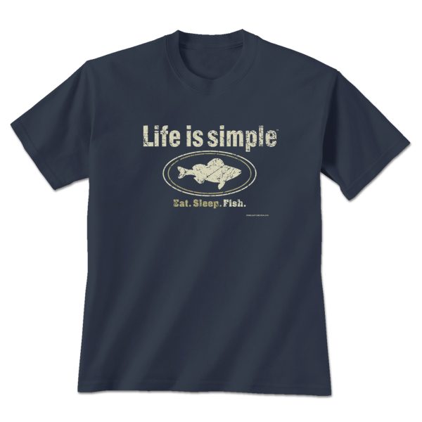 Life is Simple Fish T-Shirt Cheap