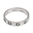 Paw Prints Sterling Silver Band Ring Online Sale