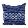 Square Modern Indigo Batik Patterned Indigo Cotton Cushion Cover Cheap