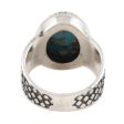 Majestic Allure Composite Turquoise and Sterling Silver Men s Ring For Cheap