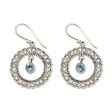 Radiant Halo Sterling Silver Earrings For Cheap