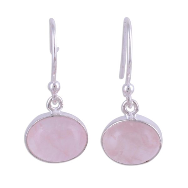 Pink Aurora Dangle Earrings with Sterling Silver and Rose Quartz Discount