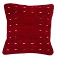 NOVICA  Red Hand Woven Wool Throw Pillow Cover,  Dotted Passion In Red  Cheap