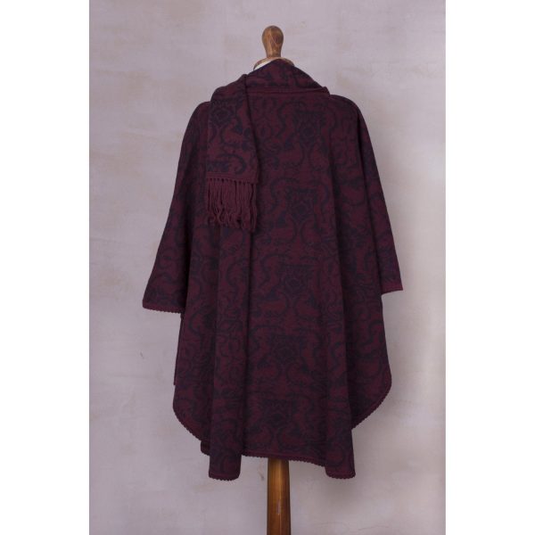 Peruvian Wildflower Reversible Ruana Cloak Hot on Sale