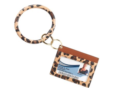 Leopard Card Holder Keychain Bracelet For Discount