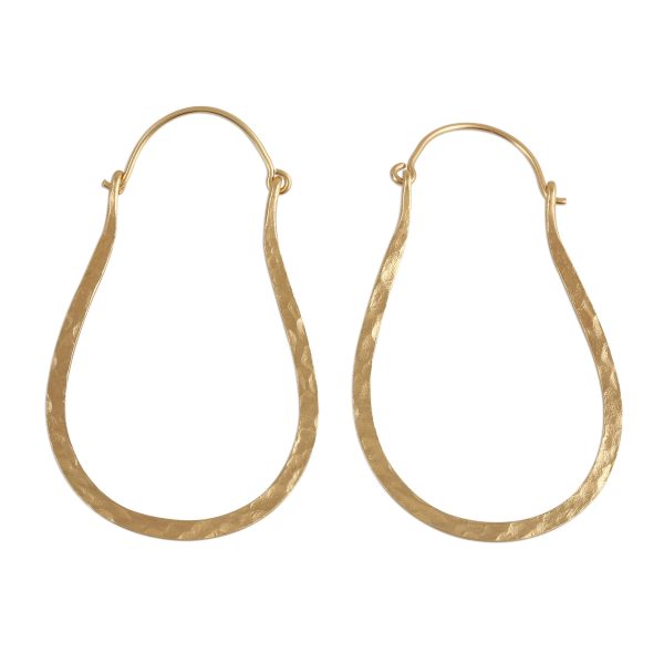 Mystic Loops 22k Gold Plated Sterling Silver Hoop Earrings from India Online Sale