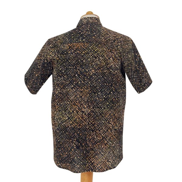 Night Starfield Black Men s Batik Shirt Supply