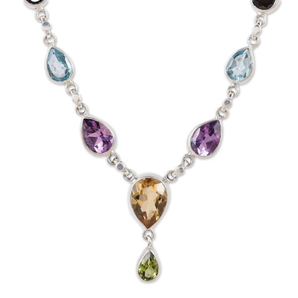 Rainbow Bliss Multi-Gem Necklace Fashion