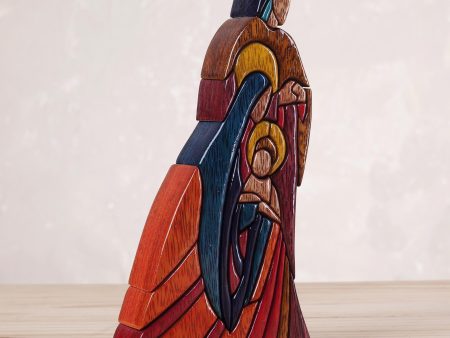 Sacred Family Religious Wood Sculpture Online