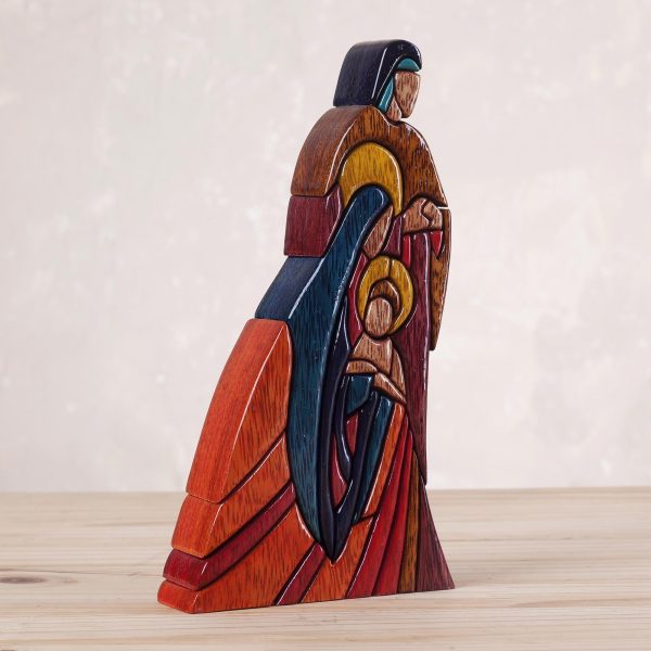 Sacred Family Religious Wood Sculpture Online