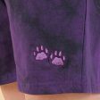 Purple Paw Tie-Dye Casual Shorts Hot on Sale