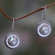 Moon Halo Sterling Silver Earrings Sale