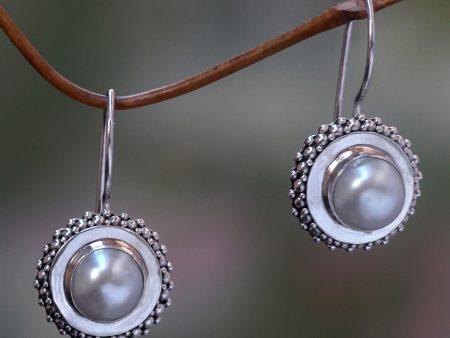 Moon Halo Sterling Silver Earrings Sale