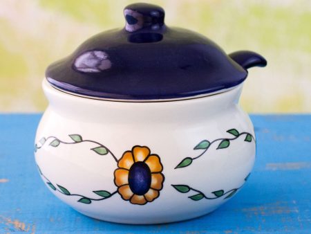 Margarita Floral Ceramic Sugar Bowl Cheap