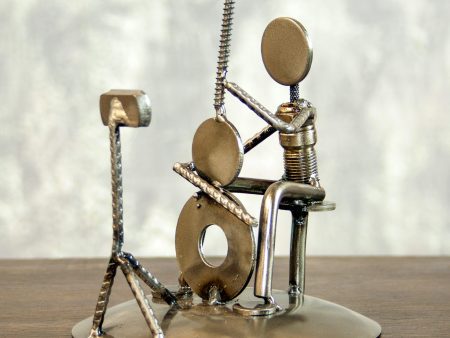 Rustic Cellist Dance & Music Sculpture Cheap