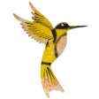 Little Yellow Hummingbird Iron Wall Mural Online Hot Sale