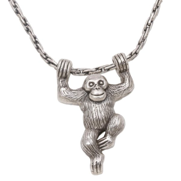 Monkey Charm Silver Pendant Necklace Online