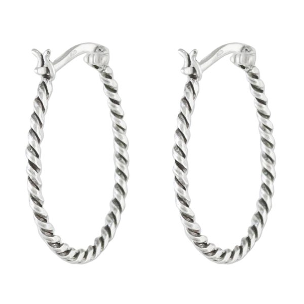 Spiral Onwards Sterling Silver Earrings For Discount