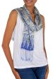 Royal Java Blue Silk Batik Scarf Cheap