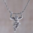 Monkey Charm Silver Pendant Necklace Online