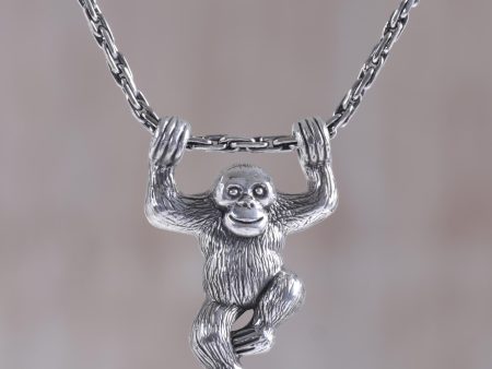 Monkey Charm Silver Pendant Necklace Online