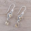 Shimmering Light Multi-Shape Citrine and Sterling Silver Dangle Earrings Hot on Sale