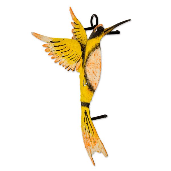 Little Yellow Hummingbird Iron Wall Mural Online Hot Sale