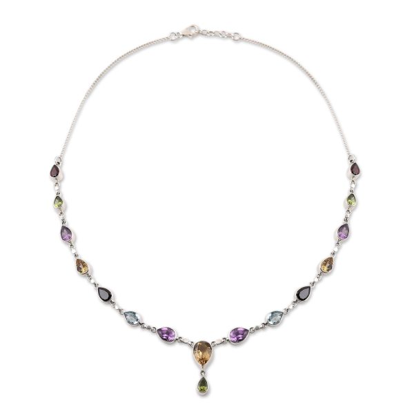 Rainbow Bliss Multi-Gem Necklace Fashion