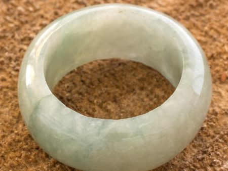 Pale Green Halo Jade Band Ring For Discount