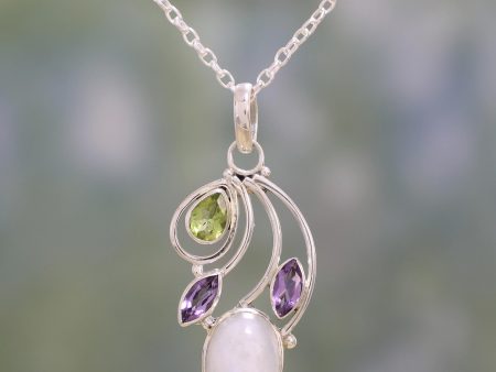 Majestic Harmony Multi-Gem Silver Necklace Online