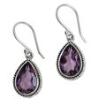 Sparkling Dew Amethyst & Silver Dangle Earrings Hot on Sale