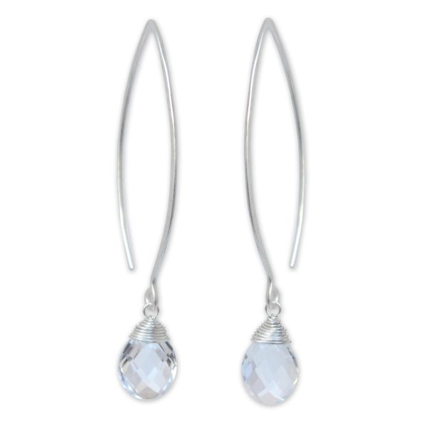 Majestic Ice Sterling Silver Earrings For Sale