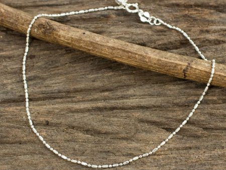 Simple Happiness Silver Chain Anklet Cheap