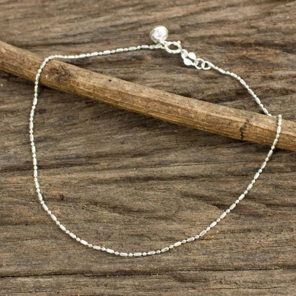 Simple Happiness Silver Chain Anklet Cheap